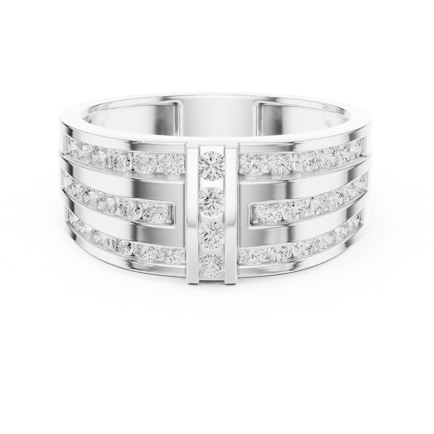 Round Channel Lab Grown Diamond Ring