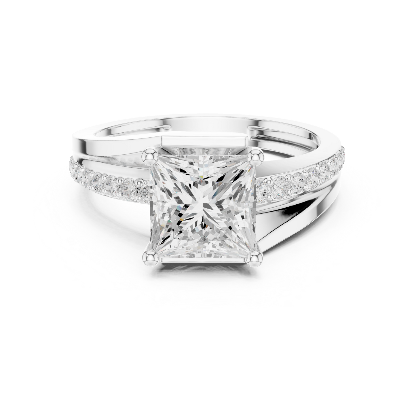 Mixed Shape Lab Grown Diamond Side Stone Ring
