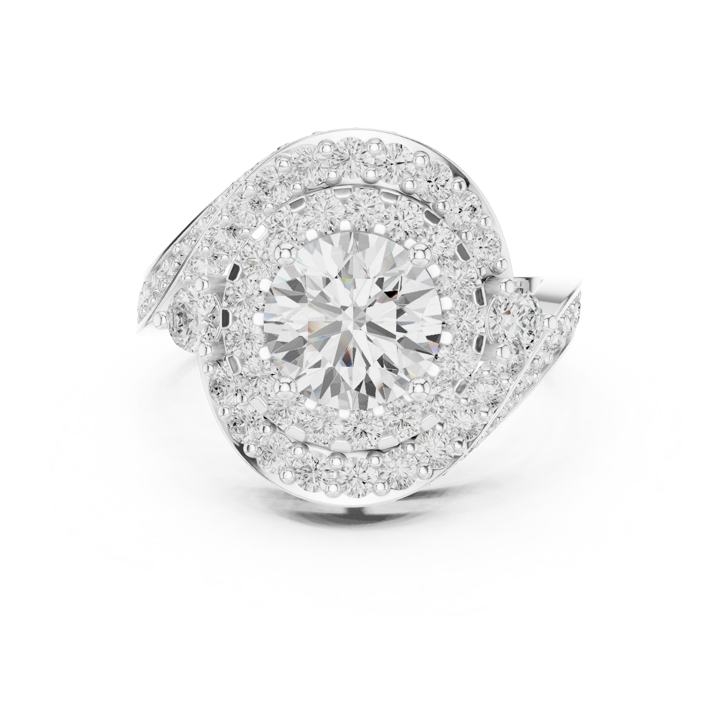 Round Halo Lab Grown Diamond Ring