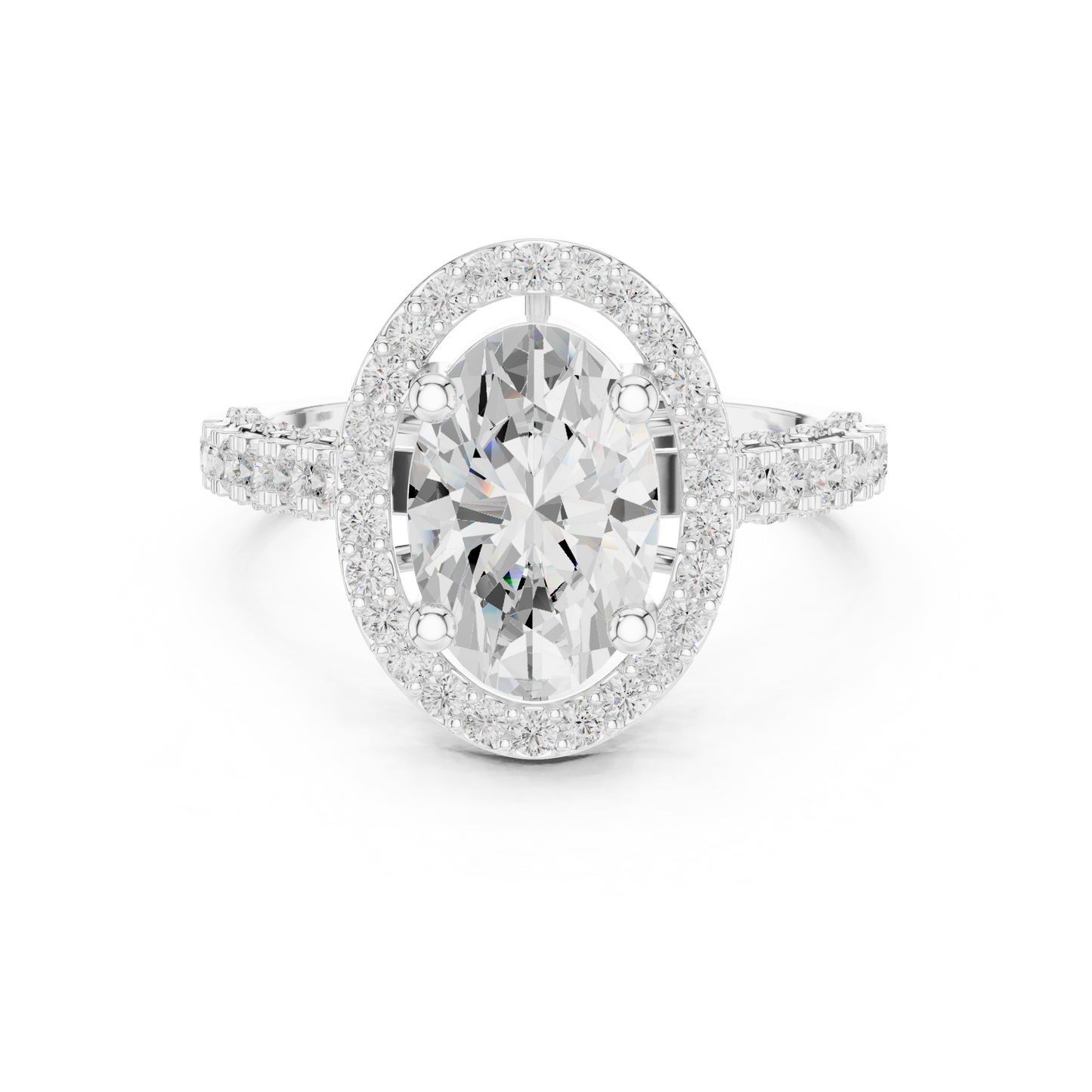 Mixed Shape Lab Grown Diamond Halo Ring