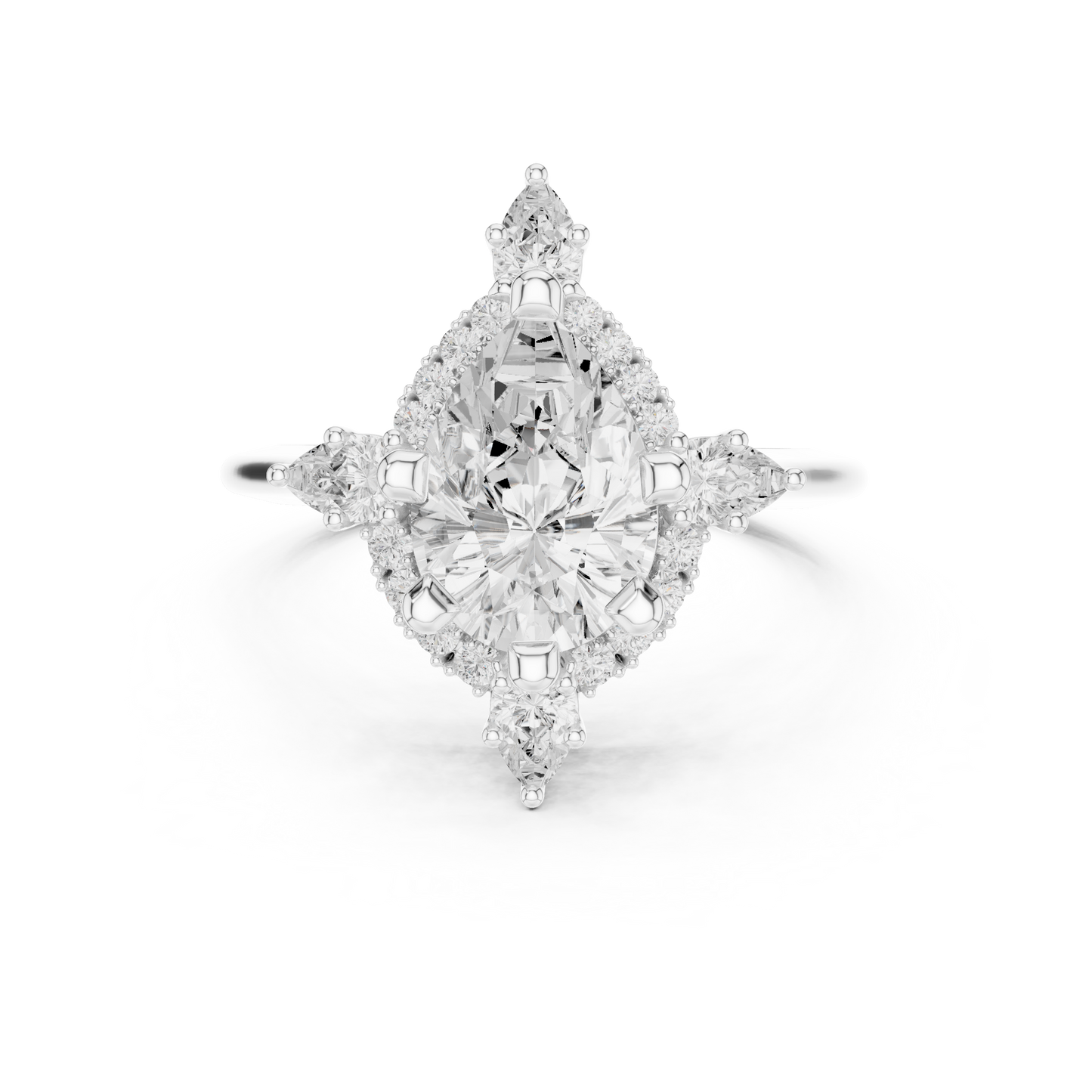 Mixed Shape Lab Grown Diamond Halo Ring
