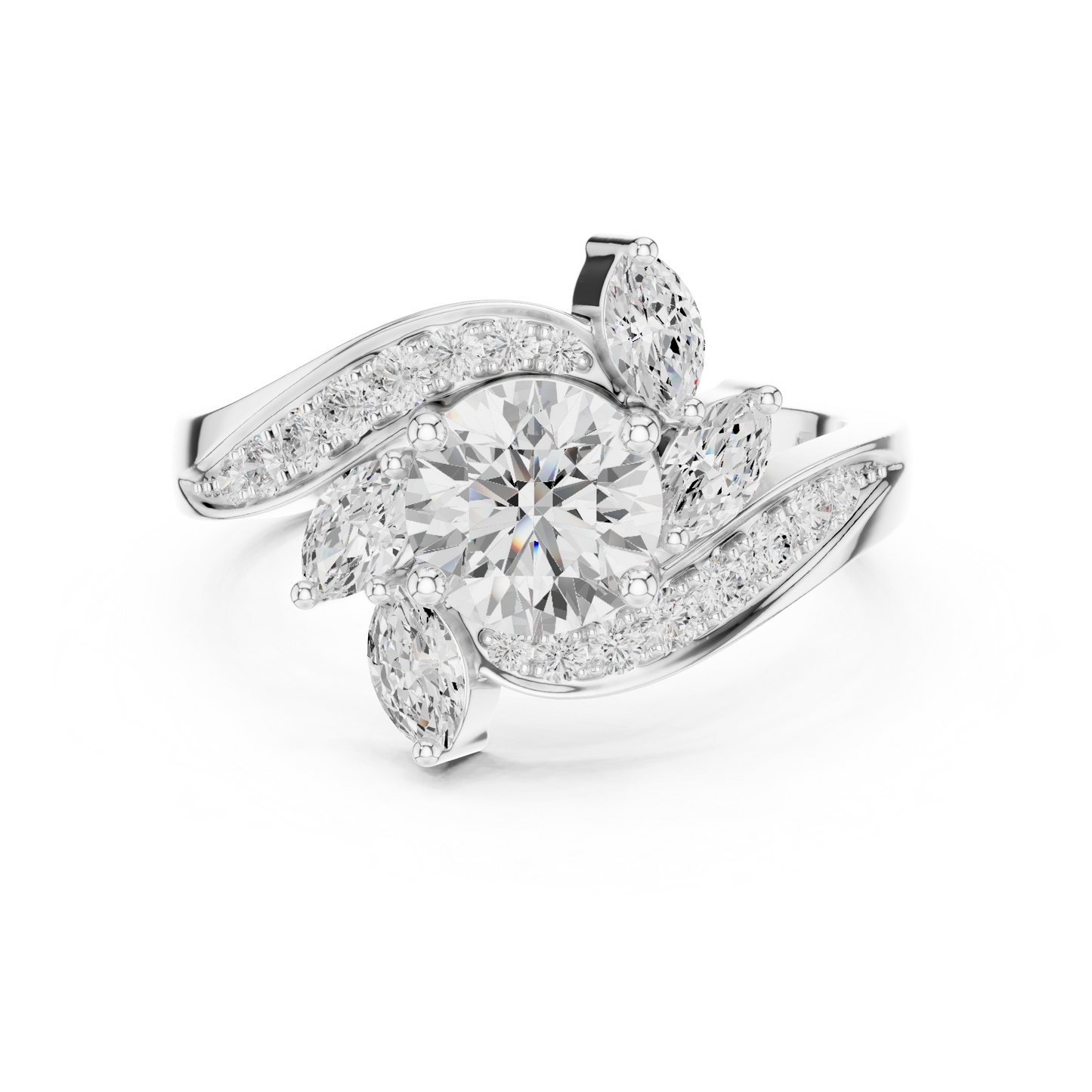 Mixed Shape Lab Grown Diamond Halo Ring