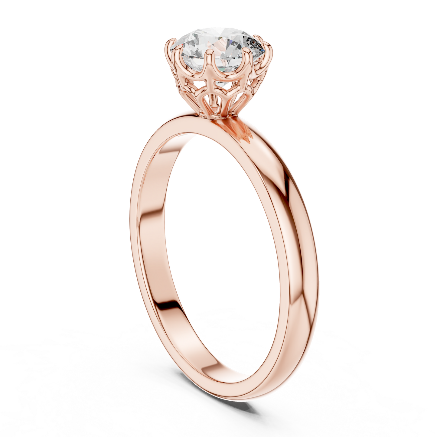1.0CT Round Cut Lab Diamond Solitaire Ring | 14K Gold | IGI Certified