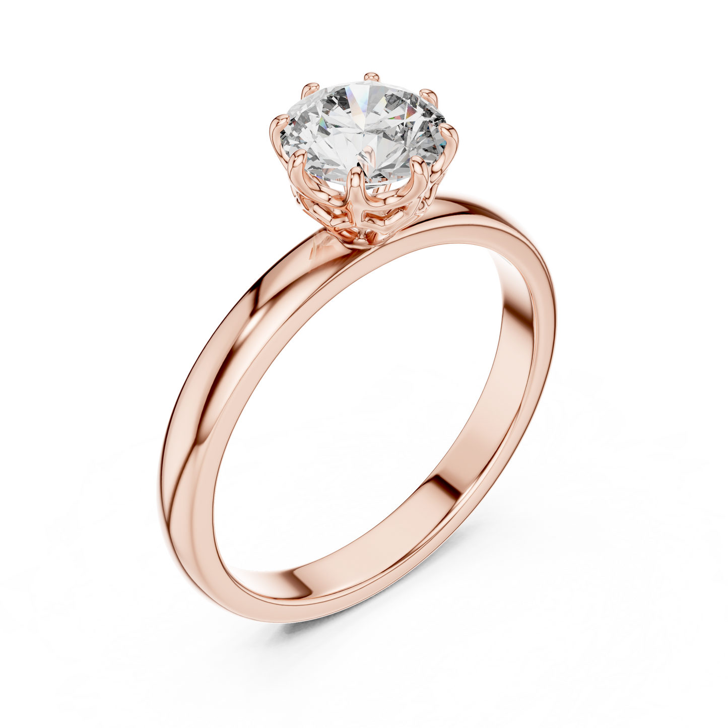 1.0CT Round Cut Lab Diamond Solitaire Ring | 14K Gold | IGI Certified