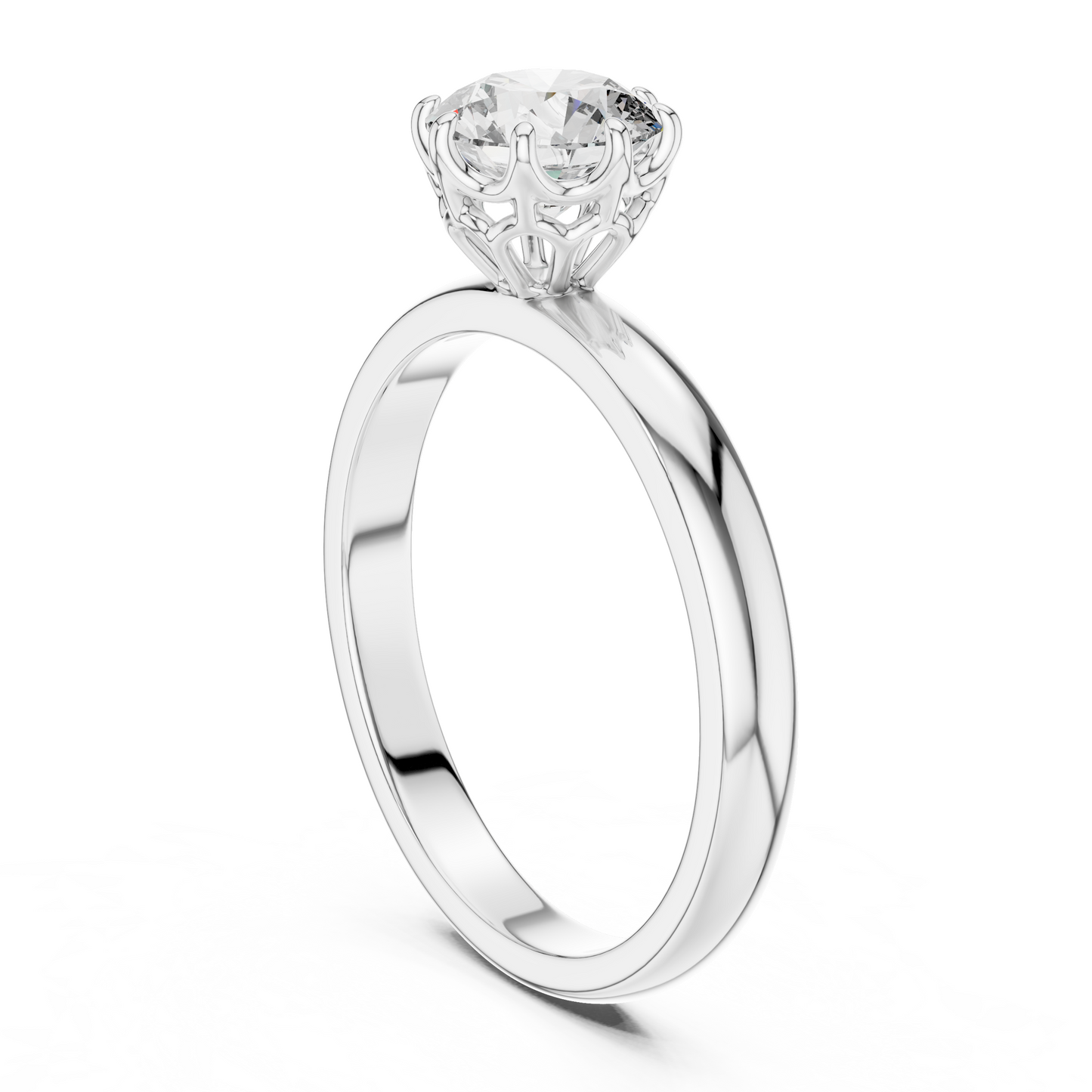 1.0CT Round Cut Lab Diamond Solitaire Ring | 14K Gold | IGI Certified