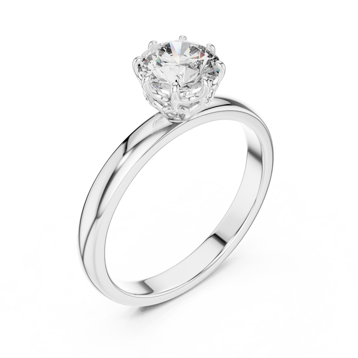 1.0CT Round Cut Lab Diamond Solitaire Ring | 14K Gold | IGI Certified