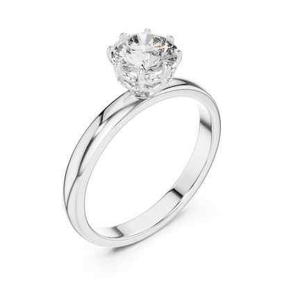 1.0CT Round Cut Lab Diamond Solitaire Ring | 14K Gold | IGI Certified