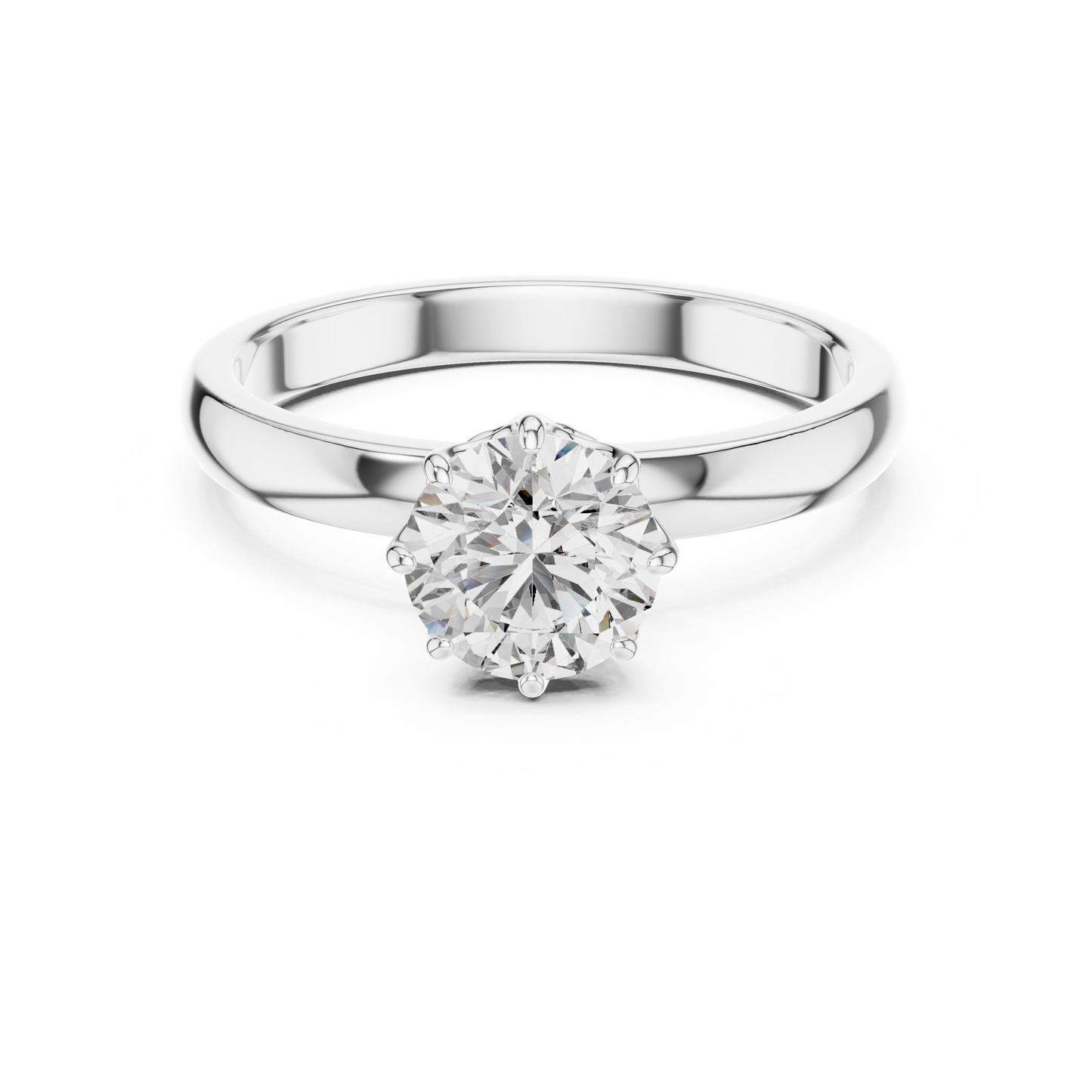 1.0CT Round Cut Lab Diamond Solitaire Ring | 14K Gold | IGI Certified