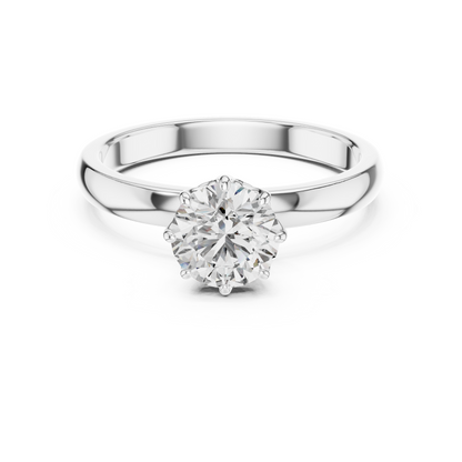 1.0CT Round Cut Lab Diamond Solitaire Ring | 14K Gold | IGI Certified
