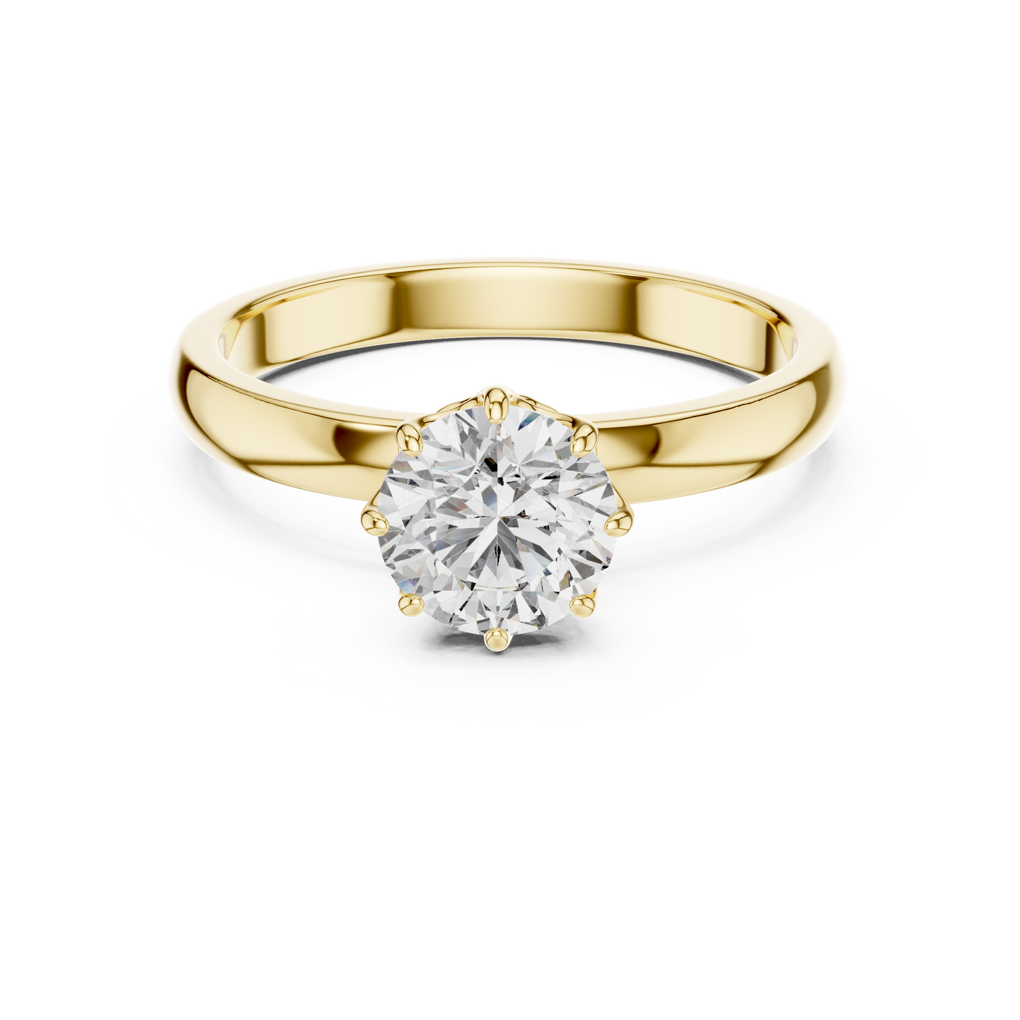 1.0CT Round Cut Lab Diamond Solitaire Ring | 14K Gold | IGI Certified