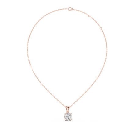 2.0CT Round Cut Lab Diamond Pendant | 18K Gold | IGI Certified