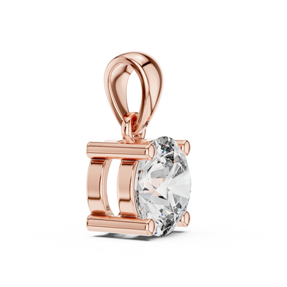 2.0CT Round Cut Lab Diamond Pendant | 18K Gold | IGI Certified
