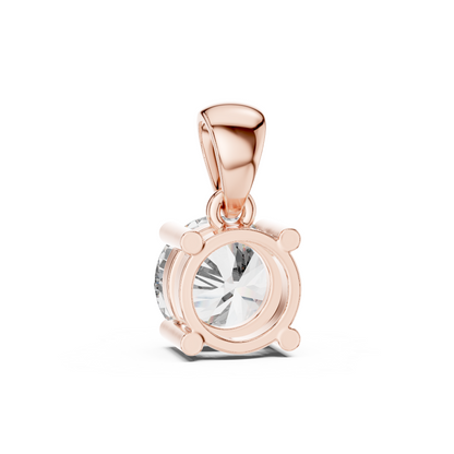 2.0CT Round Cut Lab Diamond Pendant | 18K Gold | IGI Certified