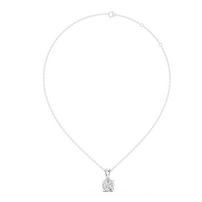 2.0CT Round Cut Lab Diamond Pendant | 18K Gold | IGI Certified