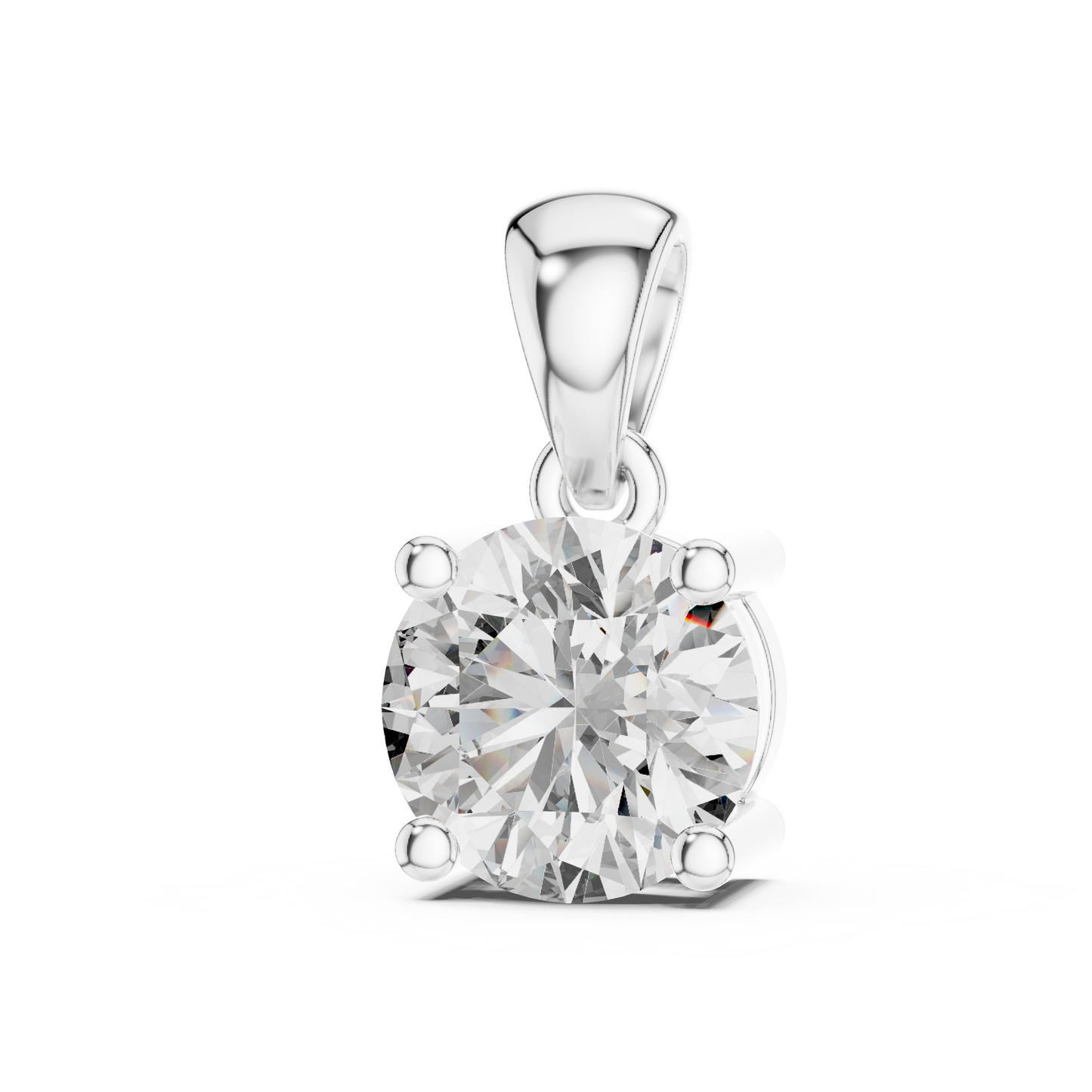2.0CT Round Cut Lab Diamond Pendant | 18K Gold | IGI Certified