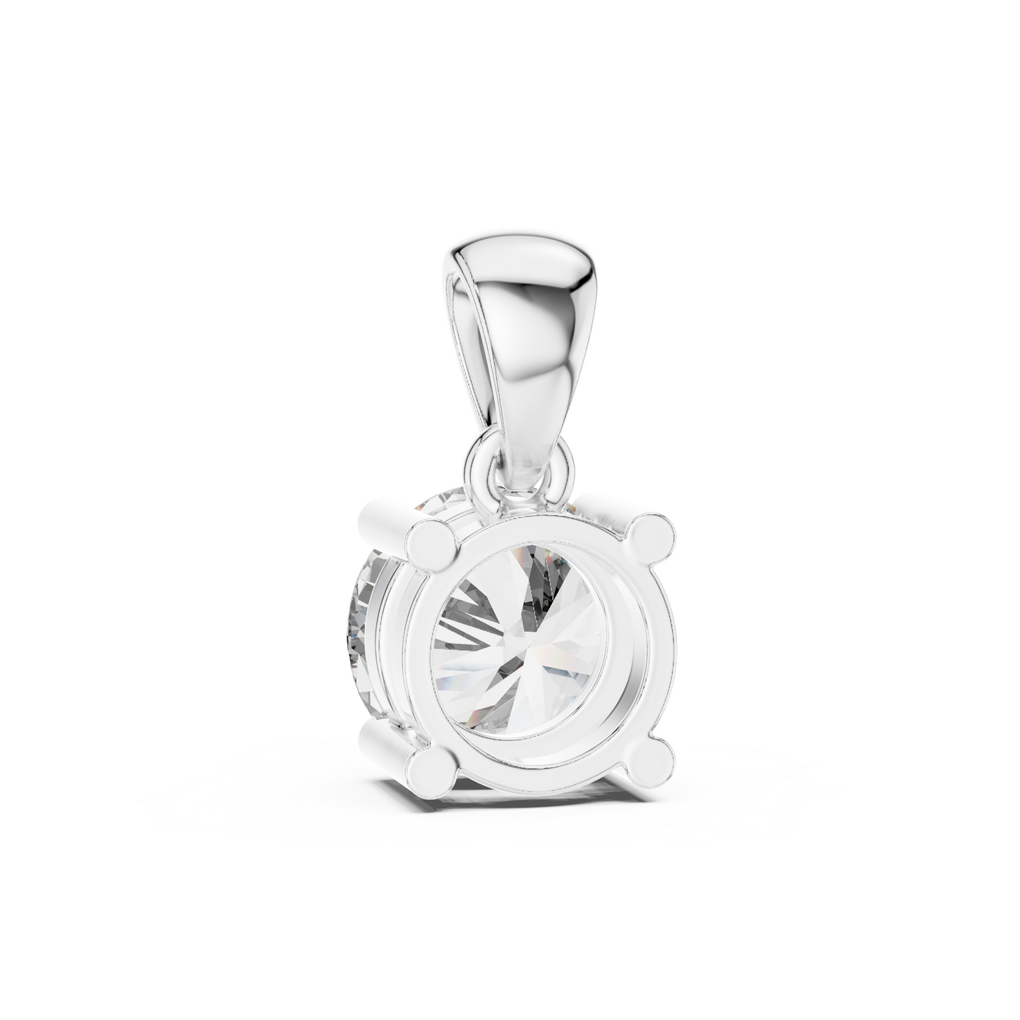 2.0CT Round Cut Lab Diamond Pendant | 18K Gold | IGI Certified