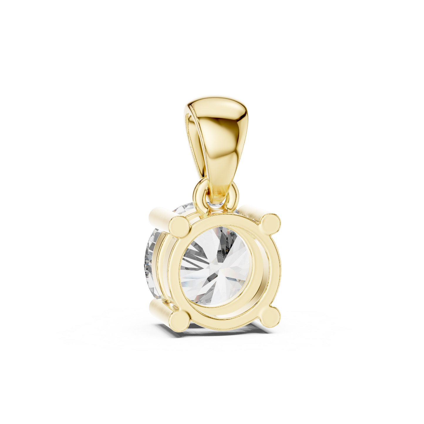 2.0CT Round Cut Lab Diamond Pendant | 18K Gold | IGI Certified