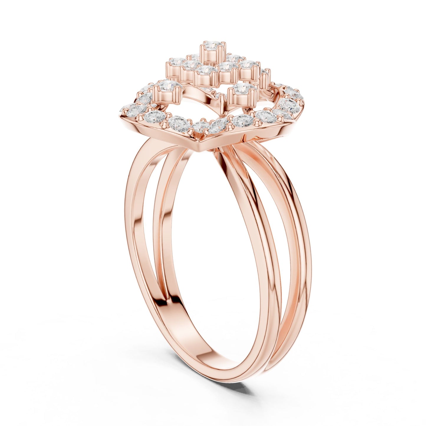 Cushion Lab Grown Diamond Halo Engagement Ring