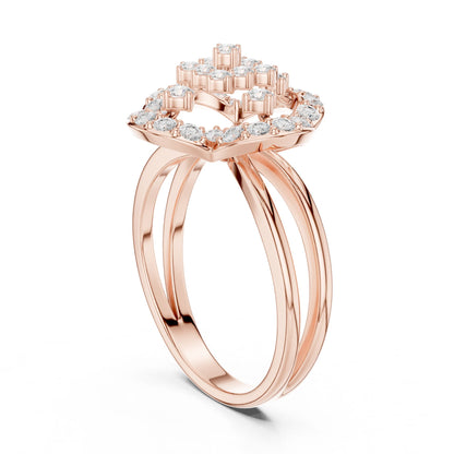 Cushion Lab Grown Diamond Halo Engagement Ring