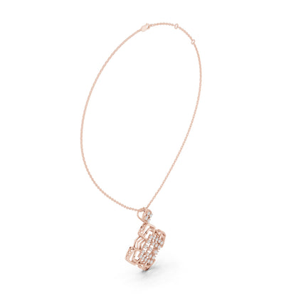 Cushion Lab Grown Diamond Halo Pendant