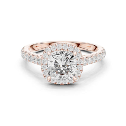 Cushion Lab Grown Diamond Halo Engagement Ring