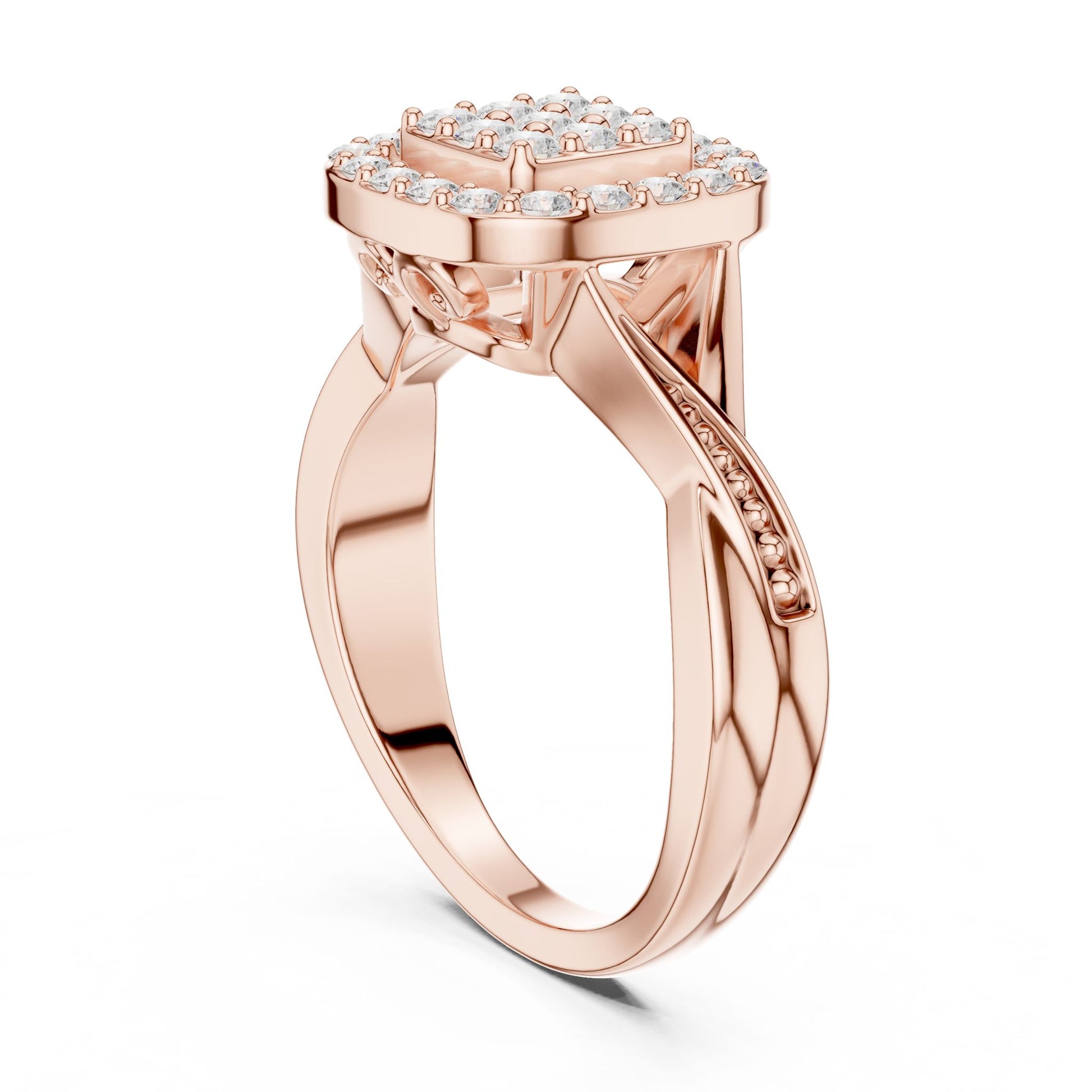 Women's Cushion Lab Grown Diamond Halo Ring