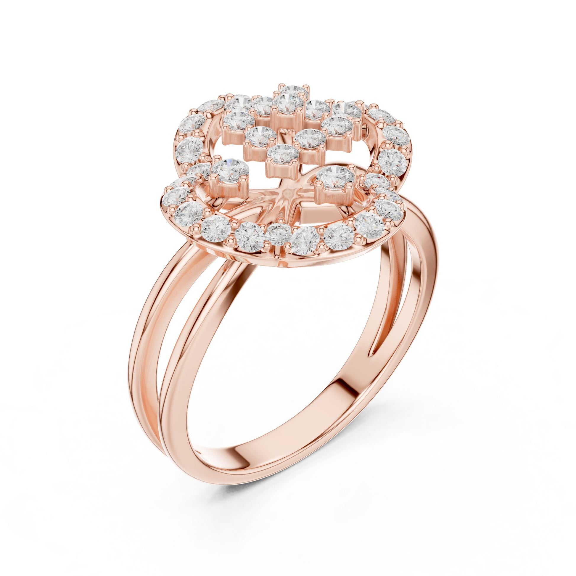 Cushion Lab Grown Diamond Halo Engagement Ring