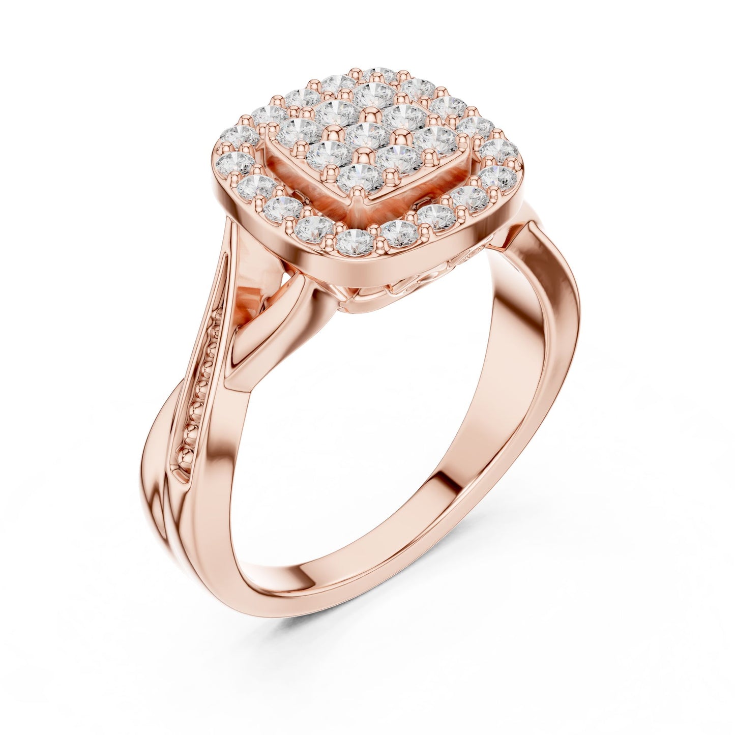 Women's Cushion Lab Grown Diamond Halo Ring