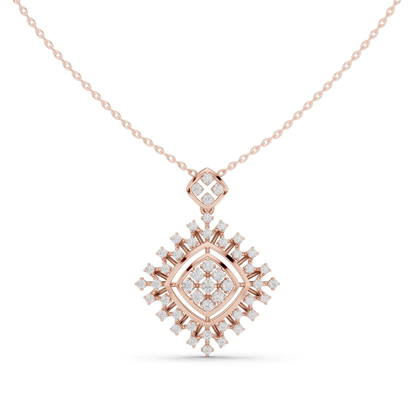 Cushion Lab Grown Diamond Halo Pendant