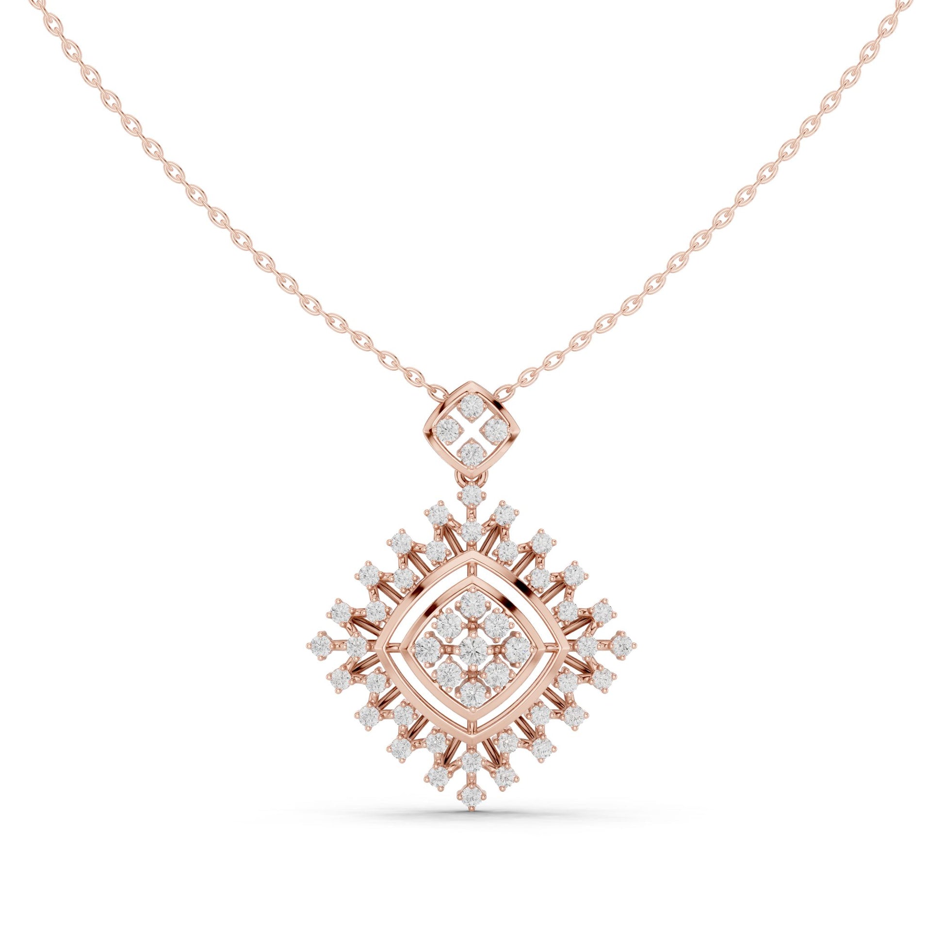 Cushion Lab Grown Diamond Halo Pendant