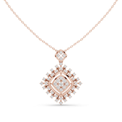Cushion Lab Grown Diamond Halo Pendant