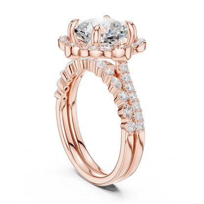 Cushion Lab Grown Diamond Halo Engagement Ring
