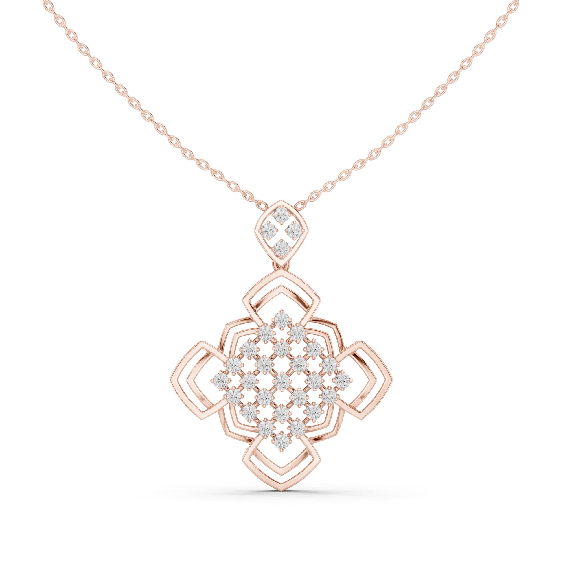 Cushion Lab Grown Diamond Halo Pendant