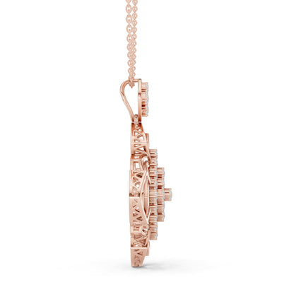 Cushion Lab Grown Diamond Halo Pendant