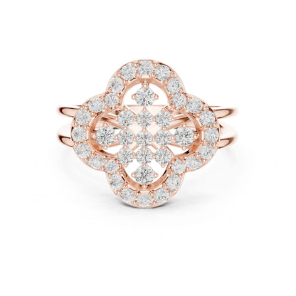 Cushion Lab Grown Diamond Halo Engagement Ring