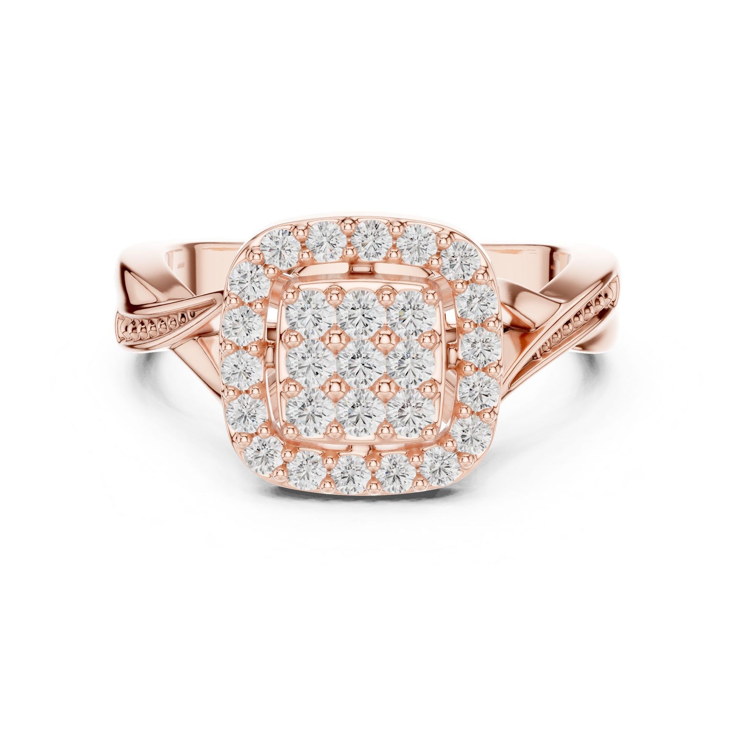 Women's Cushion Lab Grown Diamond Halo Ring