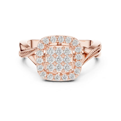 Women's Cushion Lab Grown Diamond Halo Ring