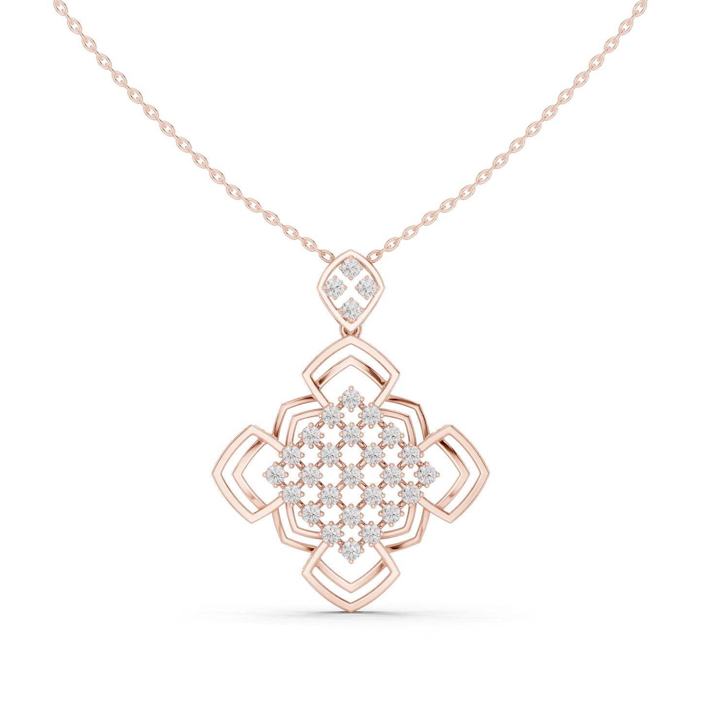 Cushion Lab Grown Diamond Halo Pendant