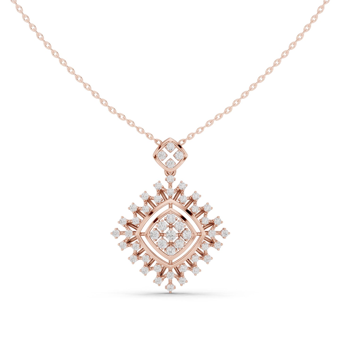Cushion Lab Grown Diamond Halo Pendant