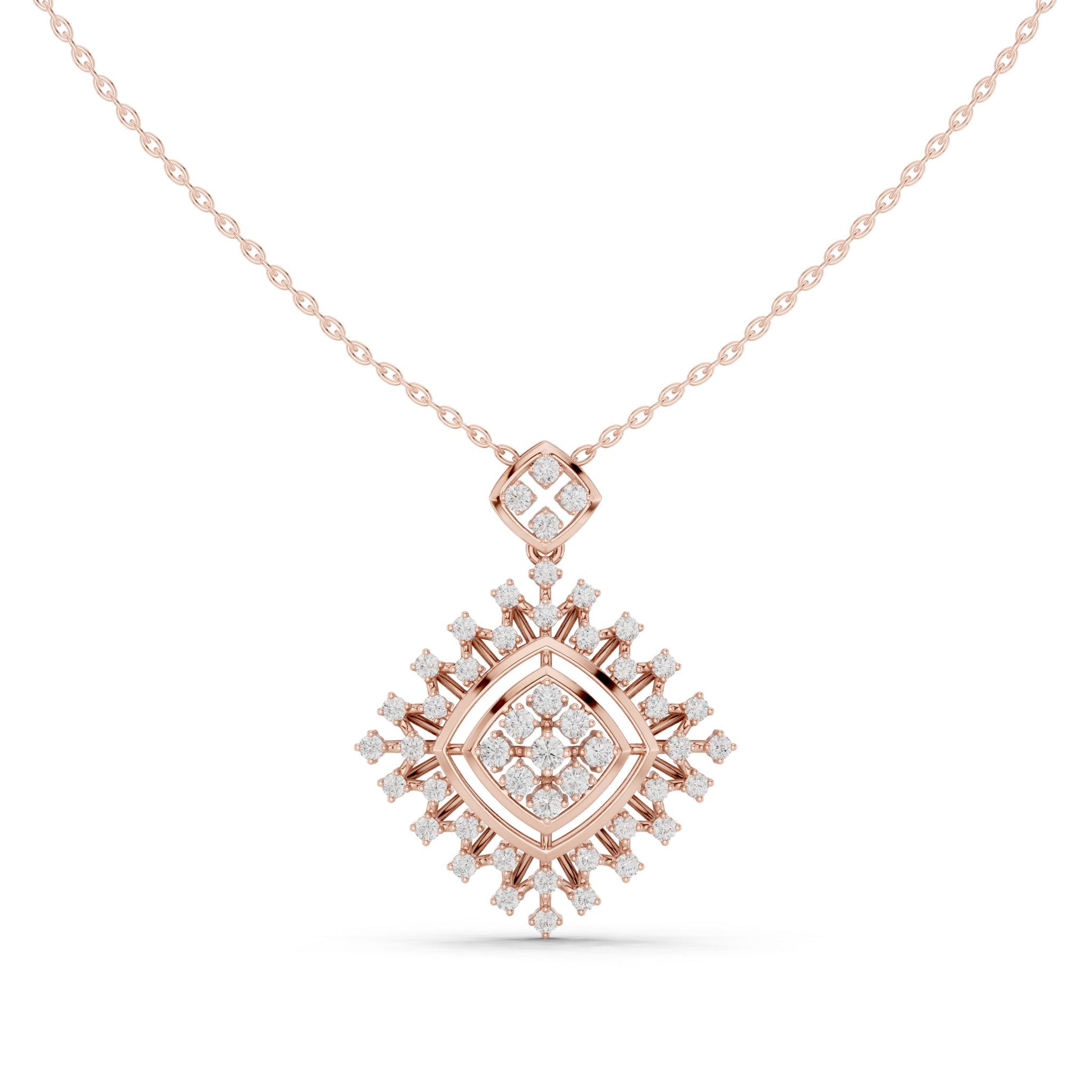 Cushion Lab Grown Diamond Halo Pendant