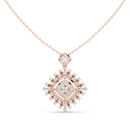 Cushion Lab Grown Diamond Halo Pendant