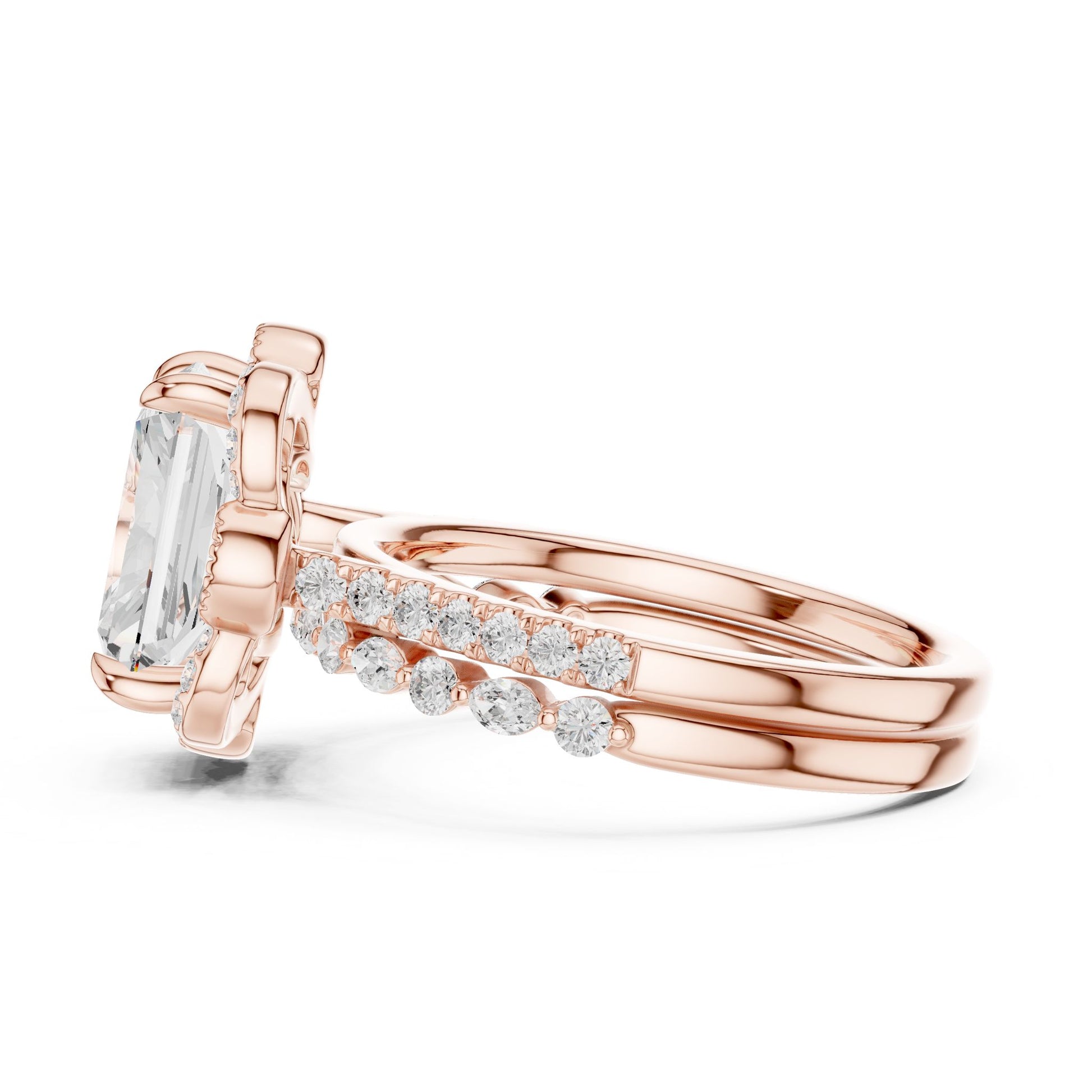 Cushion Lab Grown Diamond Halo Engagement Ring