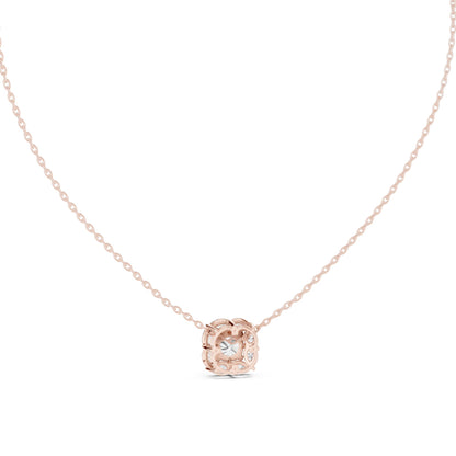 Cushion Lab Grown Diamond Halo Pendant