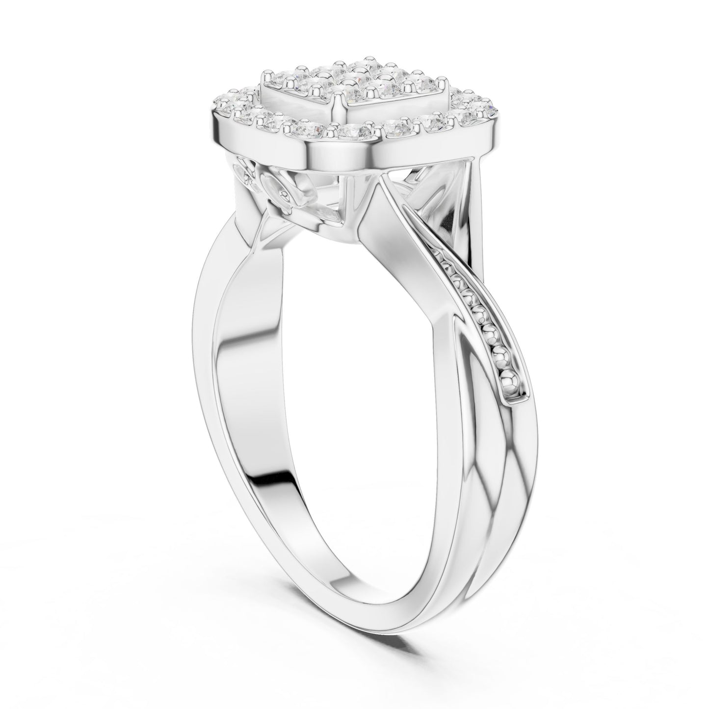 Women's Cushion Lab Grown Diamond Halo Ring