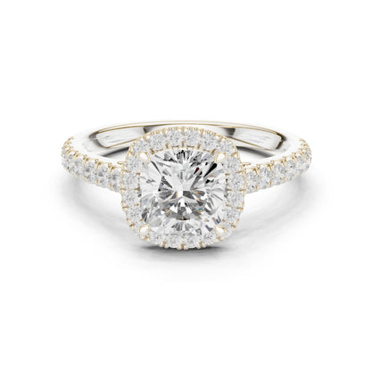 Cushion Lab Grown Diamond Halo Engagement Ring