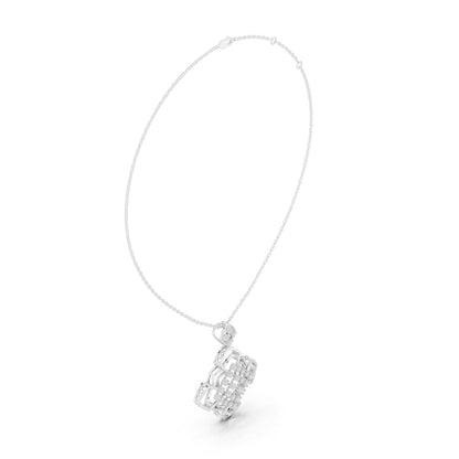 Cushion Lab Grown Diamond Halo Pendant