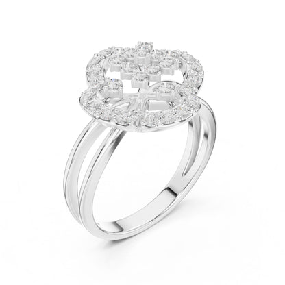 Cushion Lab Grown Diamond Halo Engagement Ring