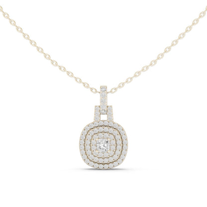 Cushion Lab Grown Diamond Halo Pendant