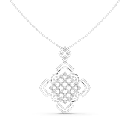 Cushion Lab Grown Diamond Halo Pendant