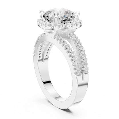 Cushion Lab Grown Diamond Halo Engagement Ring